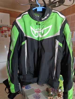 Chaqueta Moto Berik 2.0 Cordura Negra/Verde