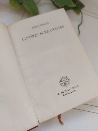 Libro Antiguo "Cumbres Borrascosas"