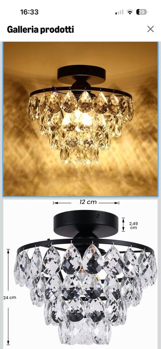 Lampadario cristallo nuovo