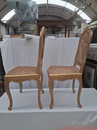 2 Sedie Francesi Vintage Dorate