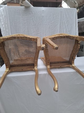 2 Sedie Francesi Vintage Dorate