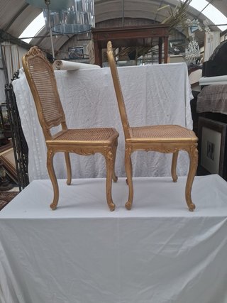 2 Sedie Francesi Vintage Dorate