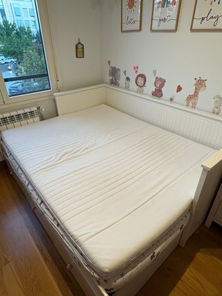 Cama nido blanca Ikea Hemnes 80x200
