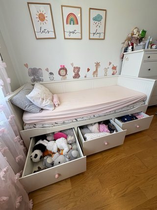 Cama nido blanca Ikea Hemnes 80x200