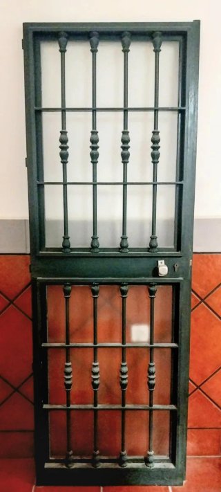Puerta de Hierro Forjado y Cristal (sin marco)