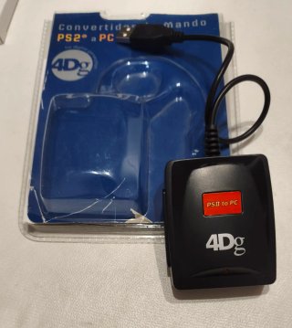 Convertidor/Adaptador Mando PS2 a PC 4Dg Con caja.