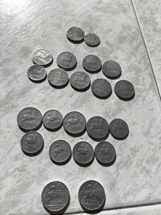 Lote 22 monedas antiguas 5 y 10 céntimos 1940 1953