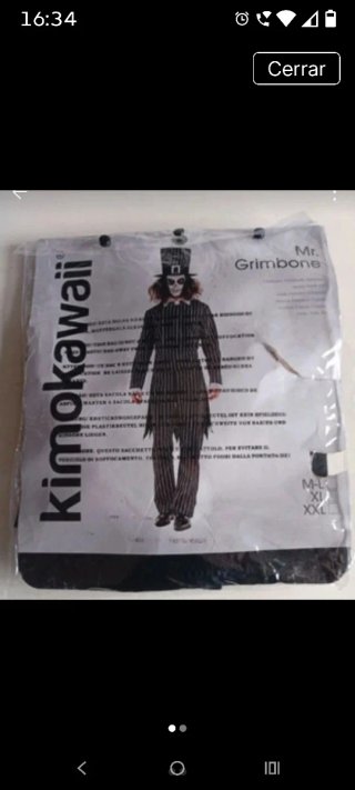 Disfraz Mr. Grimbone Kimokawaii Talla M
