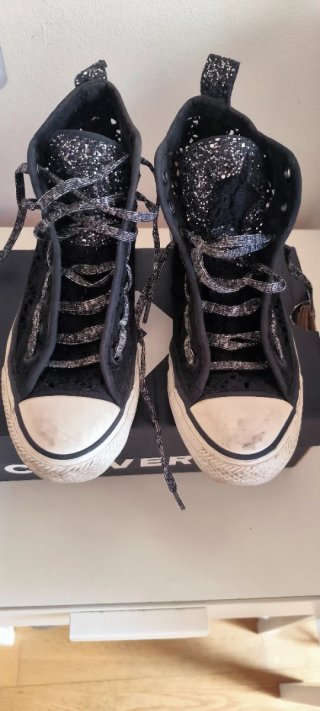 Converse Glitter Negras Talla 36,5