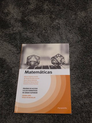 Libro Matemáticas Pruebas Acceso FP Grado Superior
