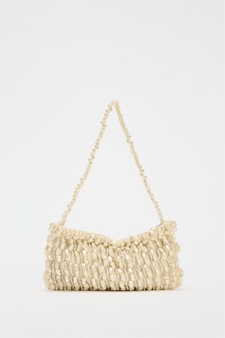 Bolso Zara Perlas y Abalorios Nuevo