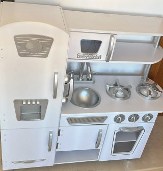 Cocina de Juguete Madera Blanca