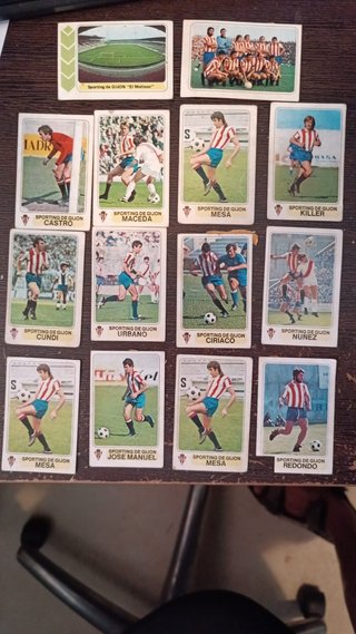 Lote 14 Cromos Fútbol en Acción 1977 Sporting