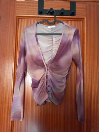 Blusa Stradivarius Transparente Talla S