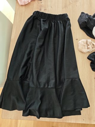 Falda de baile flamenco negra