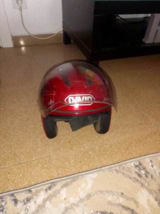 Casco de Moto Rojo David