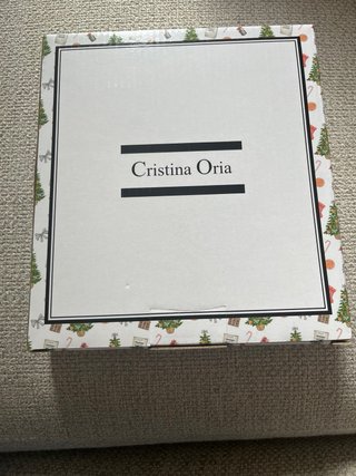 Bandeja cerámica árbol Navidad dorada
