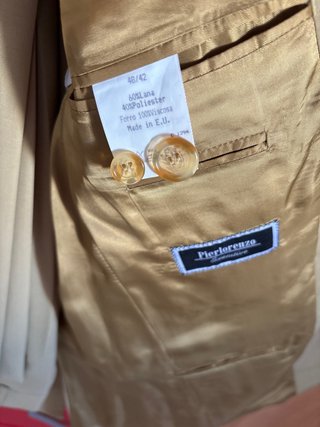 Traje de chaqueta para hombre beige