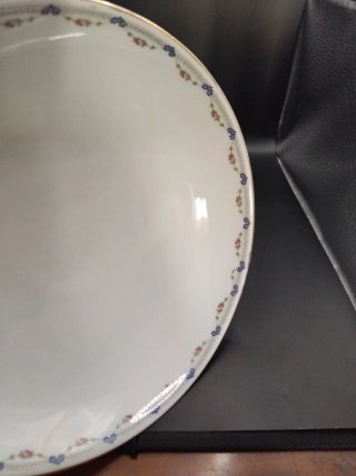 Frutero Porcelana Checa Vintage Dorado