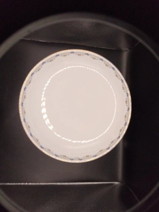 Frutero Porcelana Checa Vintage Dorado