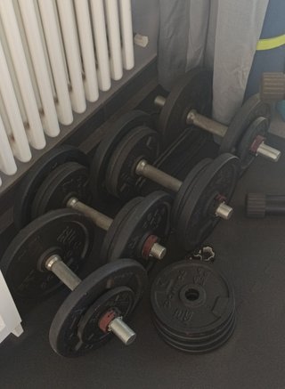 Set Pesi Palestra 74kg Ghisa e 4 Manubri