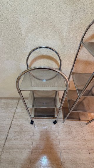 2 Scaffali Cromati in Metallo