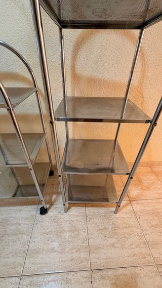 2 Scaffali Cromati in Metallo