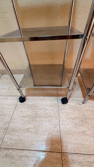 2 Scaffali Cromati in Metallo
