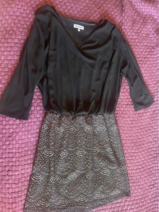 Vestido El Corte Inglés Negro de fiesta.