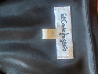 Vestido El Corte Inglés Negro de fiesta.