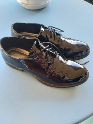 Scarpe donna MYST stringate vernice nere 40