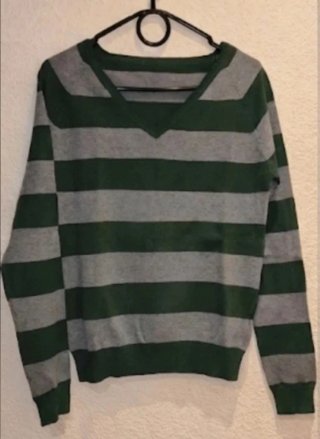 Jersey rayas verde y gris