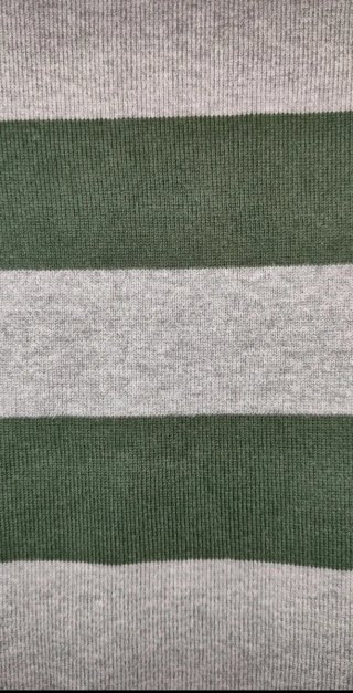 Jersey rayas verde y gris