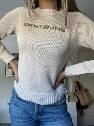 Jersey DKNY Beige y2k retro