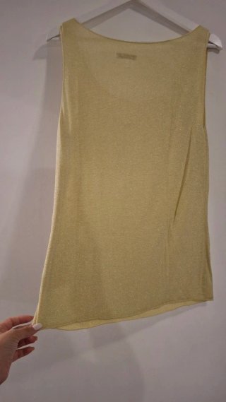 Top tirantes dorado Made in Italy