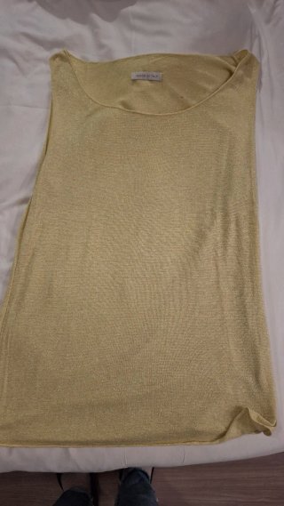 Top tirantes dorado Made in Italy