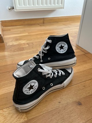 Converse plataforma negras