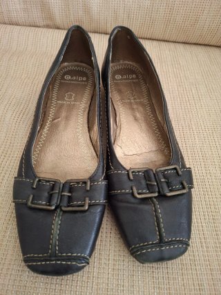 Zapatos Alpe Piel Negros Mujer