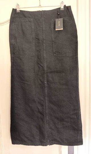 Falda Vaquera Negra Massimo Dutti Talla 40