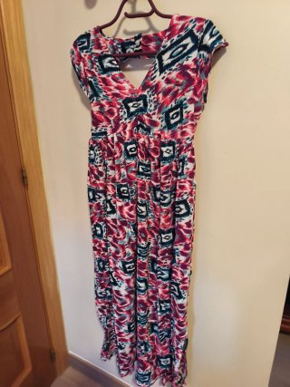 Vestido largo estampado