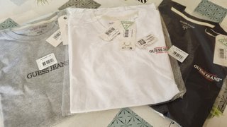 CAMISETA GUESS JEANS BLANCA TALLA S SLIM FIT NUEVA