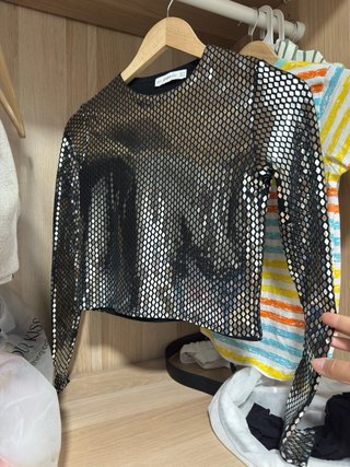 Camiseta de manga larga de rejilla