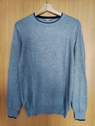 Jersey Cotton & Silk Gris Talla L
