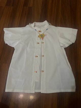 Falda Hanfu Mamian estilo chino roja
