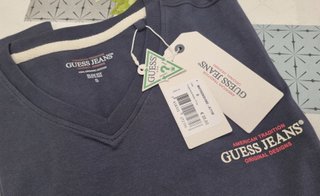 CAMISETA GUESS JEANS AZUL TALLA S SLIM FIT NUEVA C