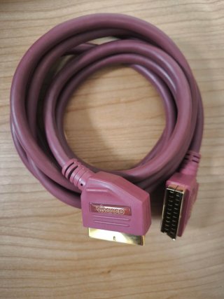 Euroconector SCART Vivanco 3 metros Pines Dorado