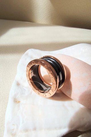 Anillo 4 Bandas Oro y Cerámica