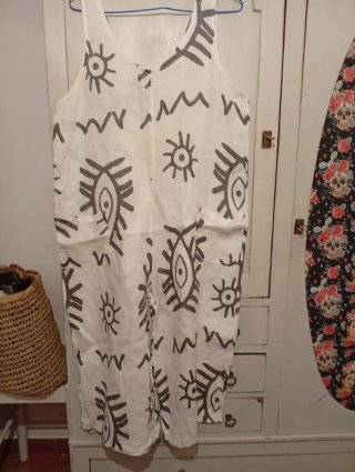 Mono blanco estampado M