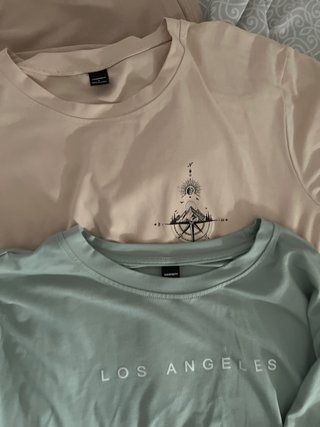 Camisetas MANITY beige y verde