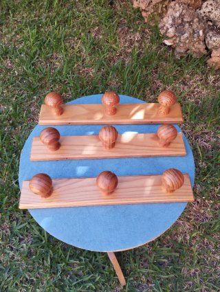 Percheros de madera rústico 36cm
